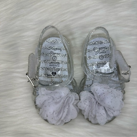 Stepping Stones Sparkling Jelly Shoes Girls Size 4 - Picture 1 of 8